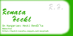 renata heckl business card